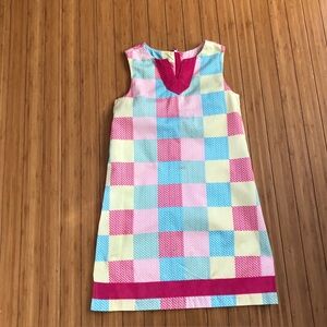 Vineyard Vines Dress Sleeveless Shift Whale Checkered Cotton Dress